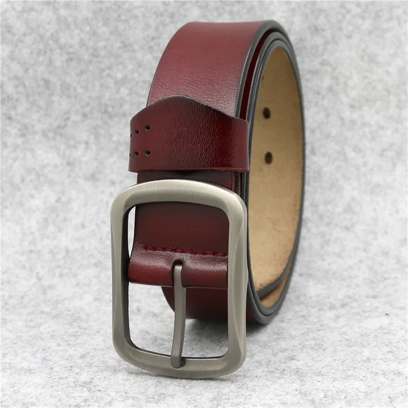 

TJ-TianJun Men Alloy Pin Buckle Leather Belt Fashion Casual Business Meeting Party Waistband Wide 3.8cm Four Size Choose TJQ564