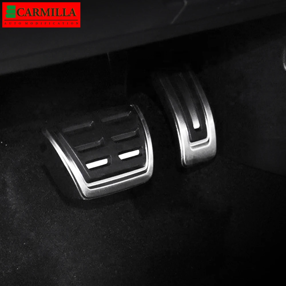 Carmilla AT MT Car Pedal Pads Cover for Audi A1 A 1 2012 - 2021 LHD RHD Brake Gas Fuel Cluth Auto Pedals Protector Accessories