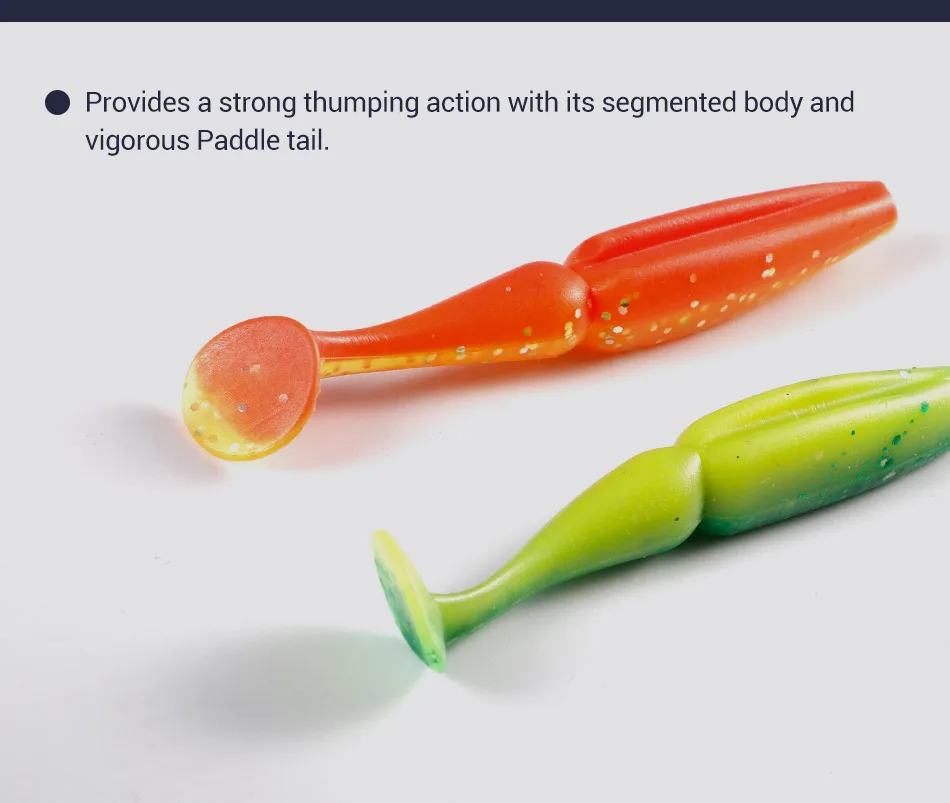 NOEBY Weichköder 8cm 3,5g T-Schwanz Texas Rig Wurmköder Silikon Kunstköder Wobbler Jigkopf Schwimmköder für Barsch und Shiner Angelköder – Detail 3