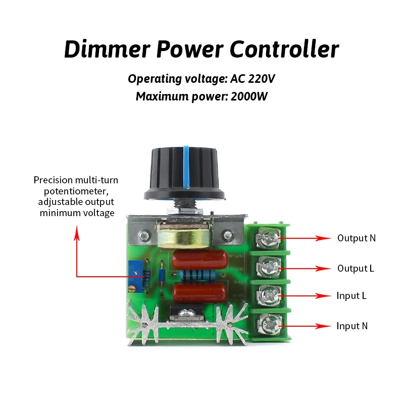 LED Dimmer Fahrer 2000W 4000W SCR Spannung Regler AC 220V LED Netzteil Motor Speed Controller Einstellbare stabilisator Modul