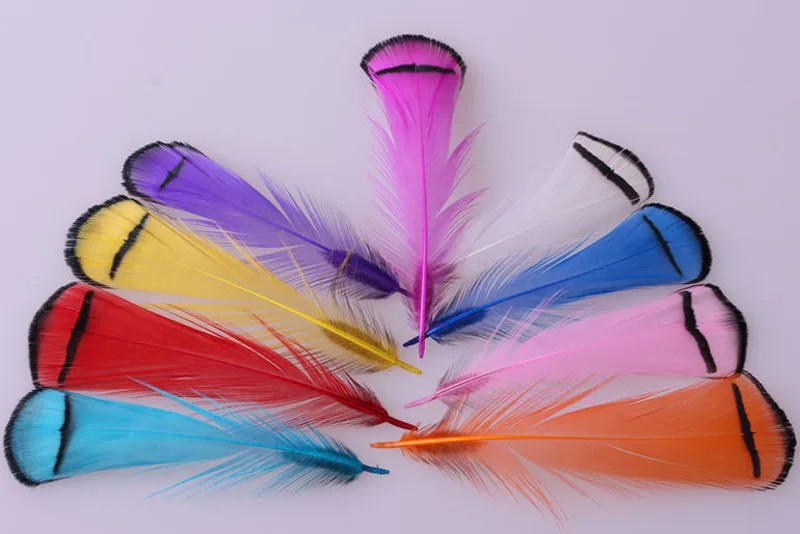 Plume!20Pcs/Lot!5-9CM Lady Amherst Pheasant Tippet Feathers for Facinators Earring Fly Tying,DIY Accessories,9 Colours Available