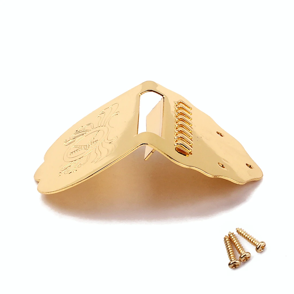 Vinatge Mandolin Gold  Tailpiece FOR Mandolin Tailpiece W/Screws