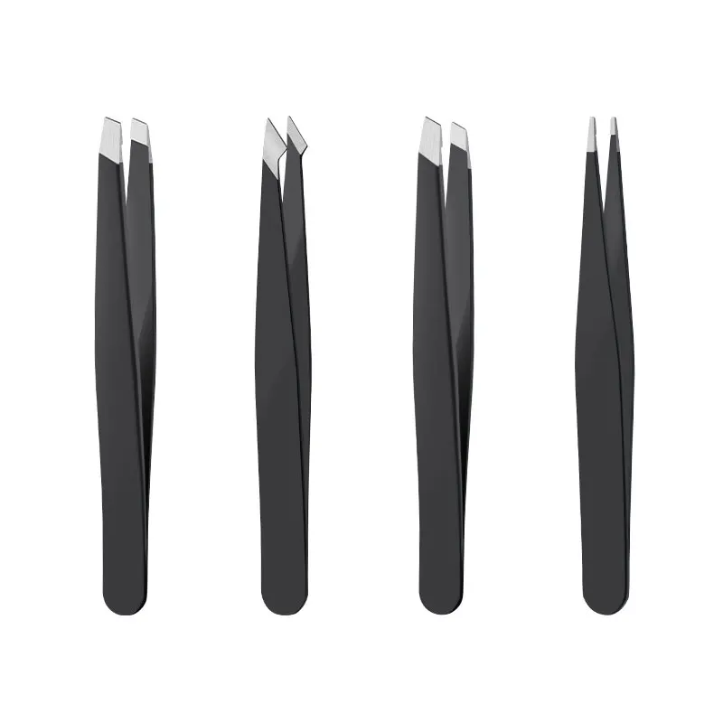 Stainless Steel Eyebrow Tweezer Hair Pluckers Clip Eyebrow Trimmer Eyelash Extension Clip Makeup Beauty Repair For Eyebrow Too