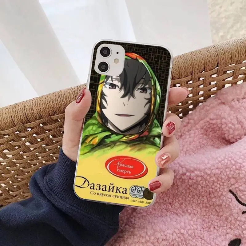 MaiYaCa Bungo Stray Dogs Twin Dark Osamu Dazai Phone Case for iphone 13 11 12 pro XS MAX 8 7 6 6S Plus X 5S SE 2020 XR case