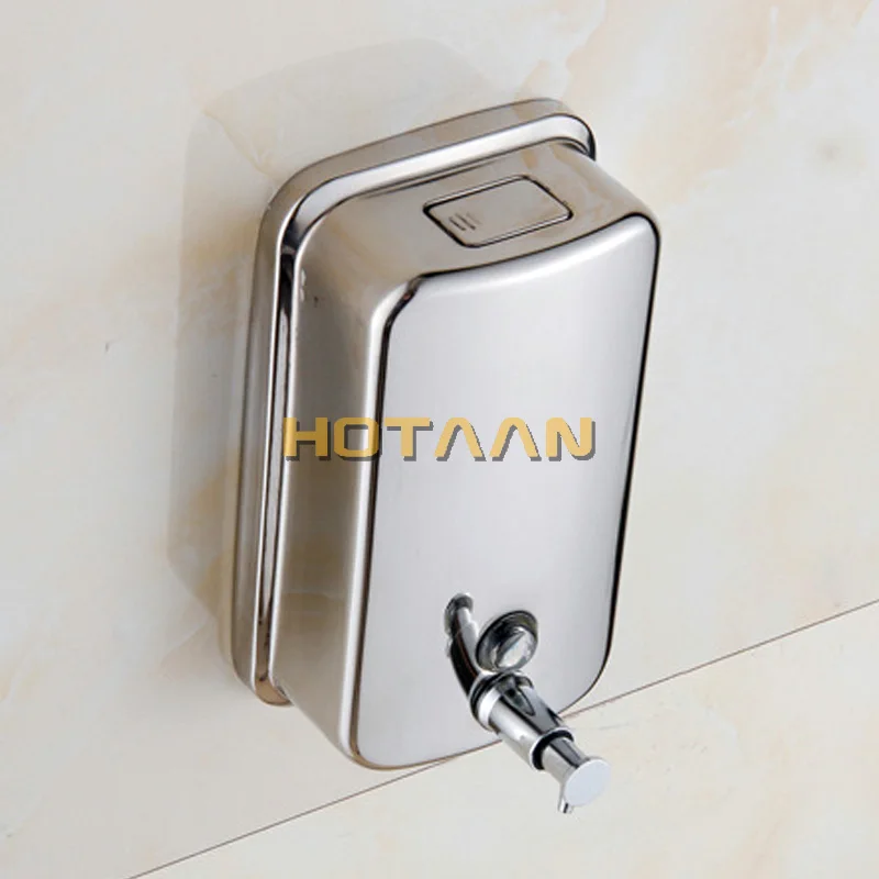 500ml Wall Mounted Stainless Steel Finished Liquid Soap Dispenser Bathroom Soap Dispenser Box Soap/Shampoo Dispenser YT-2013