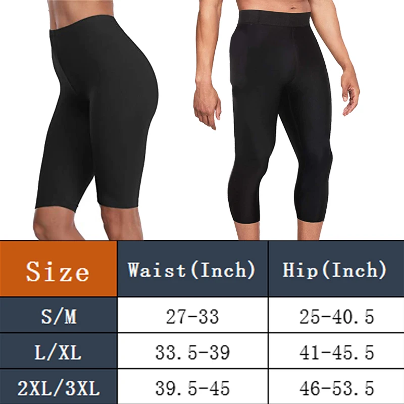 Uomini Sweat Sauna Capri Tummy Controllo Shaper Del Corpo di Perdita di Peso di Compressione Dimagrimento Pantaloni A Vita Trainer Termo di Allenamento di Ginnastica Corsetto