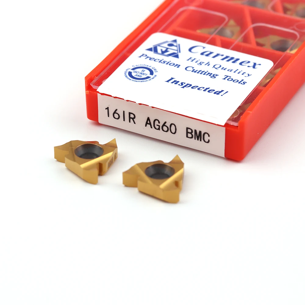 100% Original Carmex 16ER A55 G55 A60 G60 AG55 AG60 BMCคาร์ไบด์แทรกสำหรับหมุนเครื่องมือเครื่องกลึงCNCเครื่องมือด้ายturning Insert