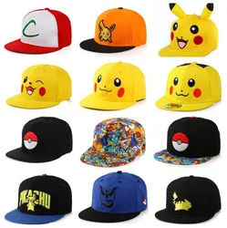 Gorra de béisbol de Anime para niños y niñas, gorro de Pikachu ajustable, Cosplay de Pokemon, Hip Hop, figuras, juguetes, regalo