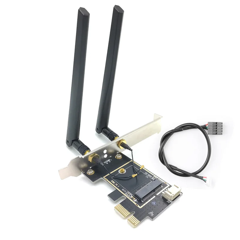 PCIE WiFi Card Adapter Wireless Network Card M2 NGFF Bluetooth Converter for Desktop Wi-fi 8260 8265NGW AX200 9260 7265