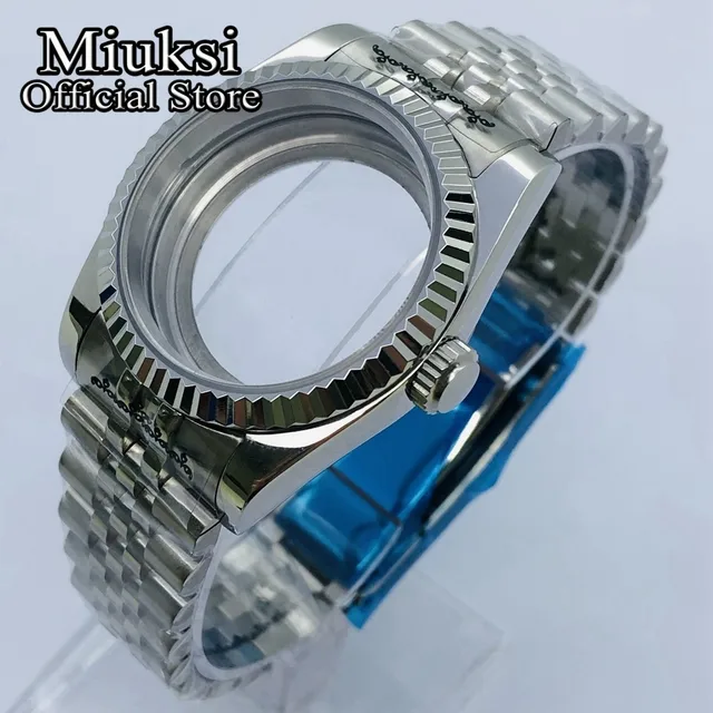 Miuksi 36mm/40mm koperta zegarka ze szkła szafirowego pasuje do mechanizmu NH35 NH36 NH34 ETA2824 2836 Mingzhu DG2813 3804 Miyota8205 8215 PT5000