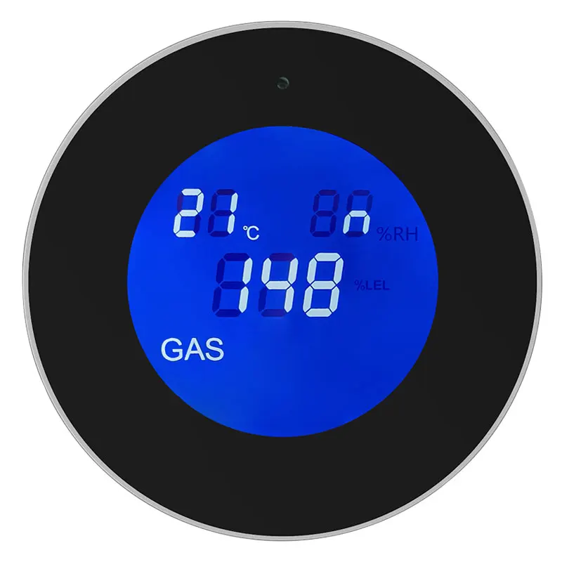 Tuya Smart Natural Gas Sensor App Control With Temperature Display LCD Wifi Connect Home Smart Life Security Alarm Detector