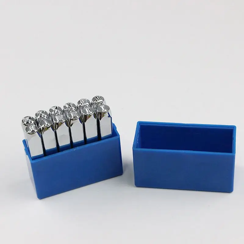 12Pcs/Set Roman Number Metal Stamps Punch Stamping Tool 6mm Electroplated Hard Carbon Steel Tools For Stamp Punch Leather Tool