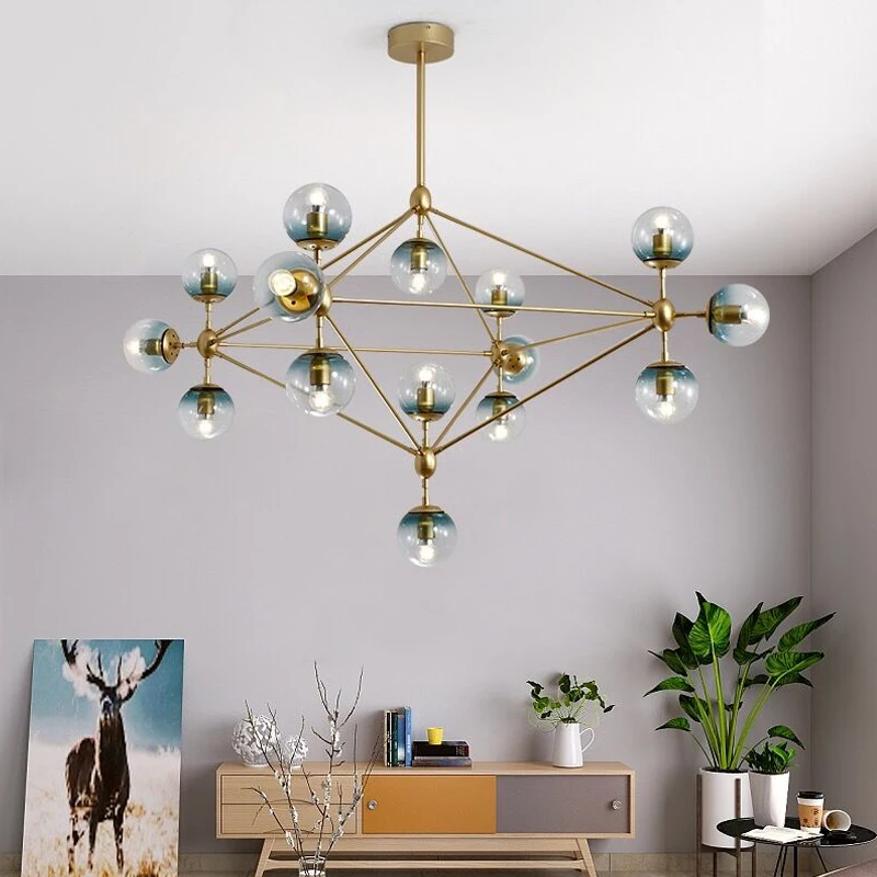 Possini Euro Gable Modo Chandeliers industrial chandelier Loft Bubble glass lamp for Kitchen Island mall staircase cdining room
