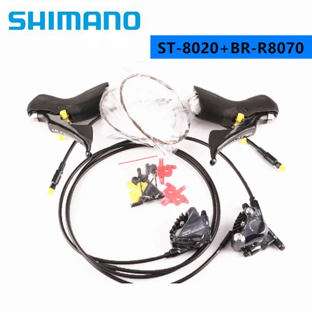 Shimano ultegra-油圧ディスクブレーキレバー,2x11ギア,r8020/r8025/r8070 r8070,フラットマウントキャリパー  - AliExpress