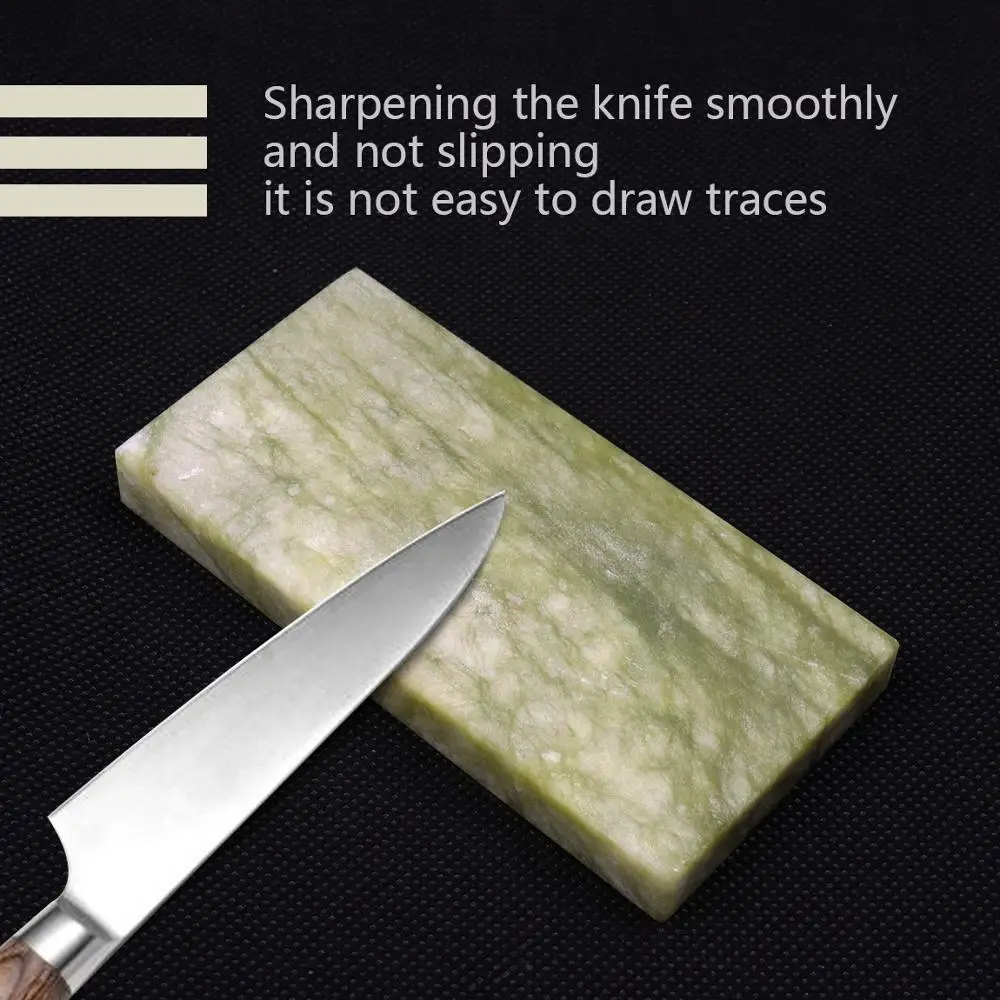 1pcs 10000# Grit Nature Jade Sharpening Stone Whetstone Fine Grinding Polishing Kitchen Knife Sharpener Honing Tool 4 Types