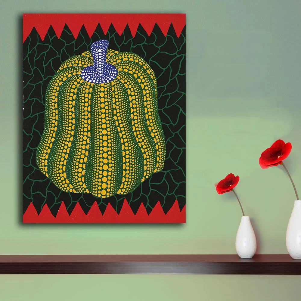 Large Size Print Oil Painting Wall painting Yayoi Kusama PUMPKIN IV Home Decorative Wall Art Picture For Living Room painting