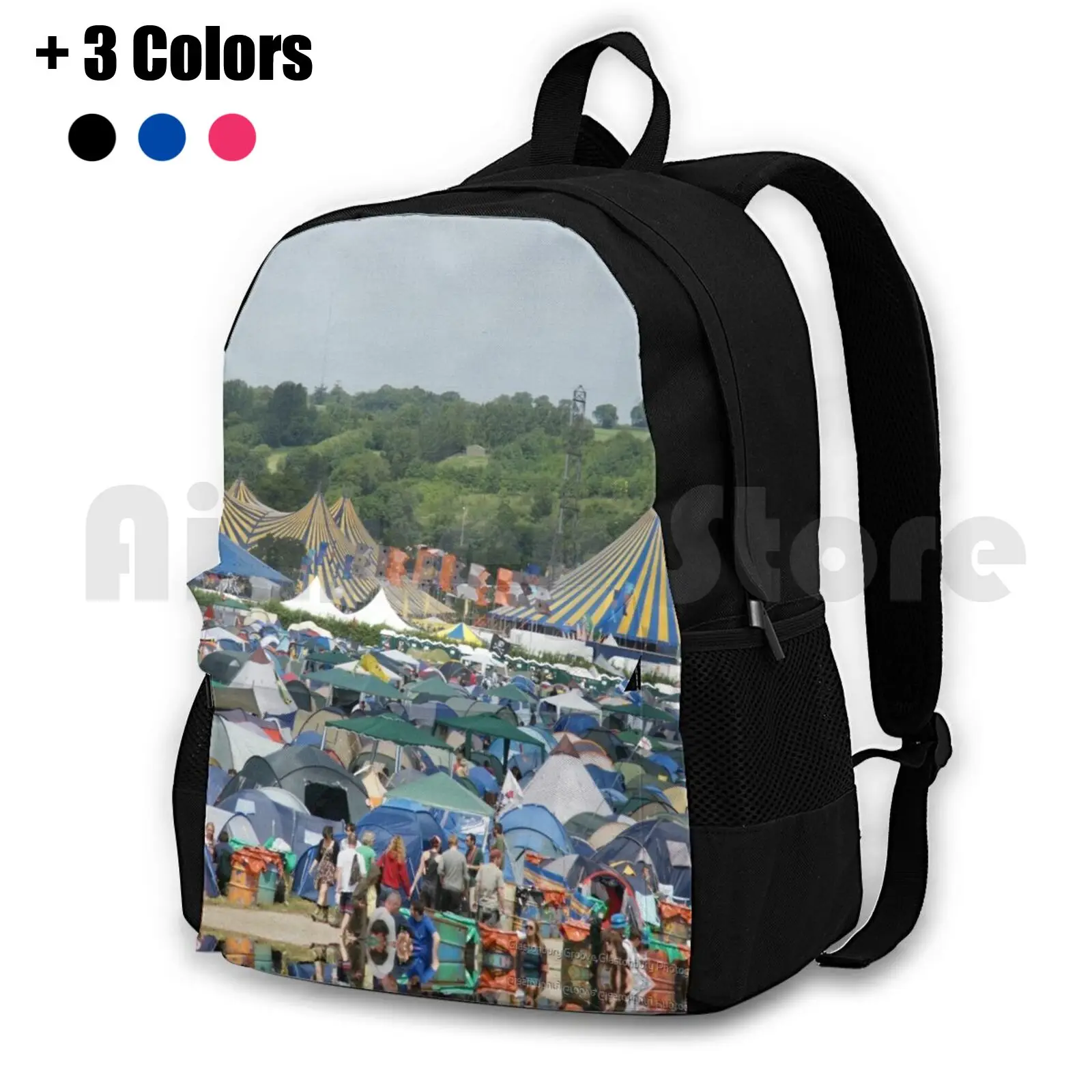 Glastonbury Festival Outdoor Hiking Backpack Waterproof Camping Travel Festival Glastonbury Stapleton Definity Music Mark Pop