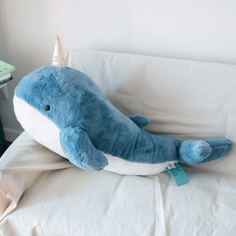 

120cm Giant Whale Pillow Soft Toy Comfortable Plush Toy Whale Brown Blue Pink Cushion Whale Doll Plushies Xmas Gifts