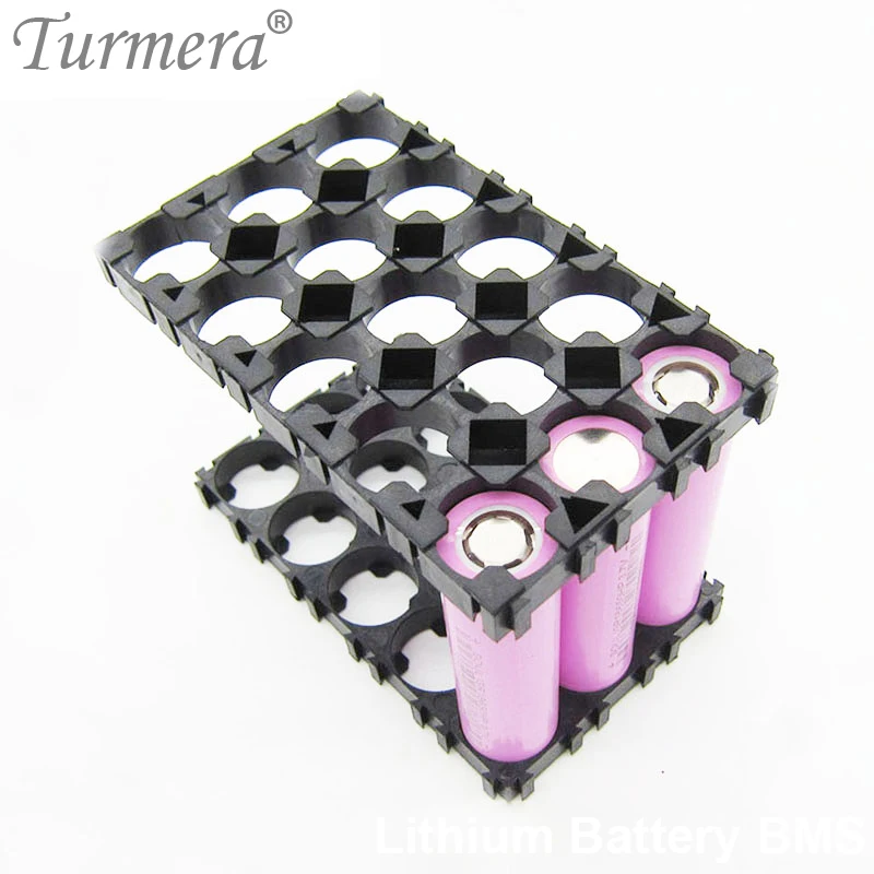 Turmera 18650 Battery Bracket Holder 3x5 4x5 3S 12V 25A Balance BMS Protected Board for 3S 10.8V 12.6V Lithium Battery Pack  Use