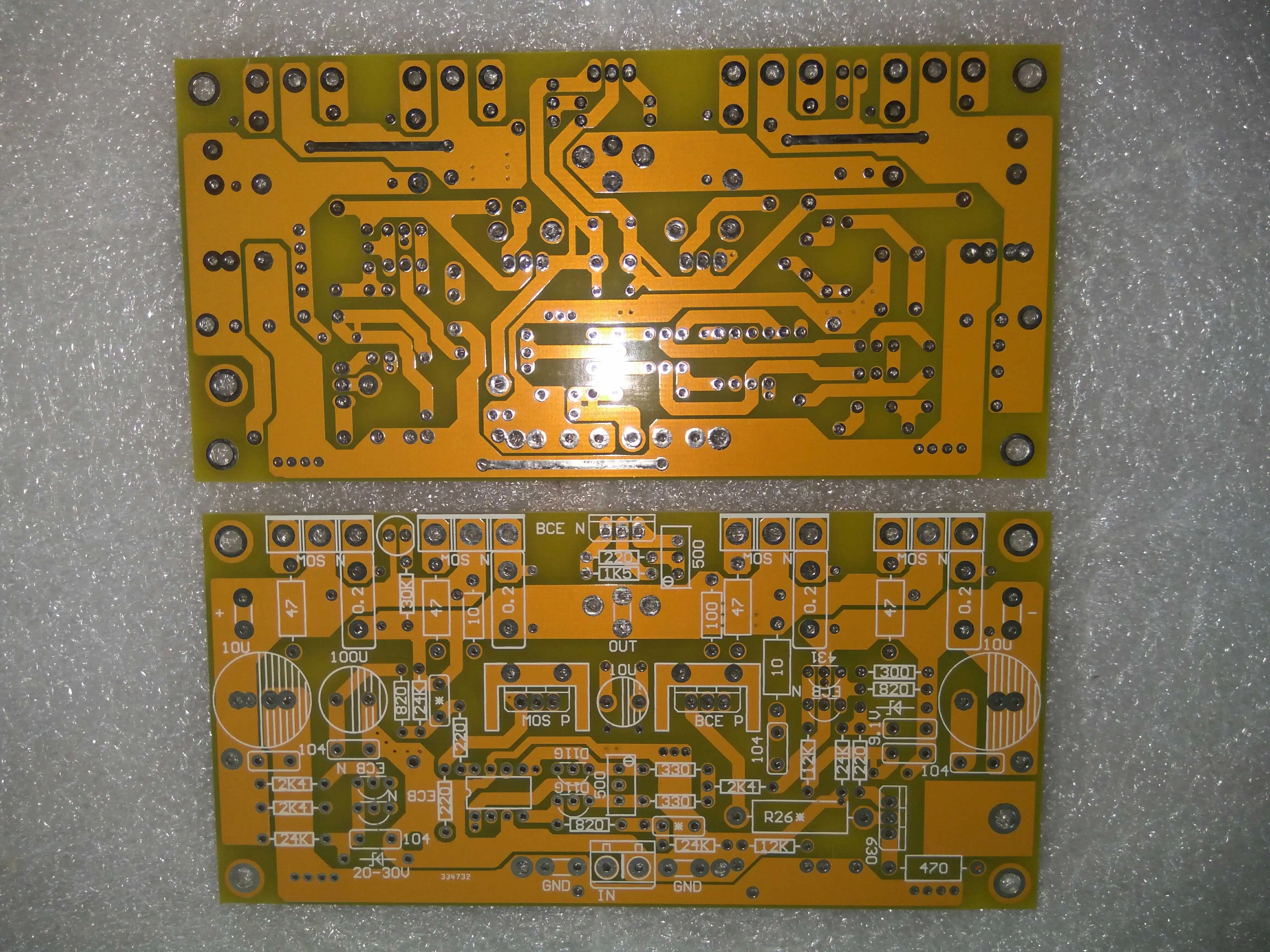 Field Tube Input and Output Super Current 2 Parallel Power Amplifier Board Empty Board (output Tube Is 2SK2967