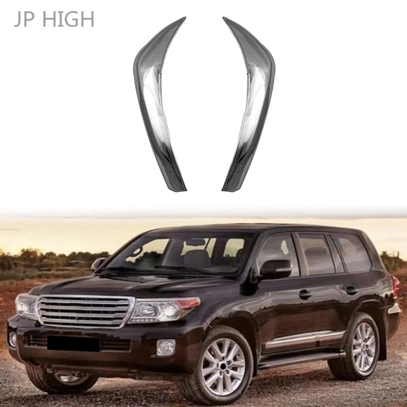 For Toyota Land Cruiser FJ200 2012-2016 ABS Chrome Front Headlight Lamp Cover Garnish Strip Eyebrow Cover Trim