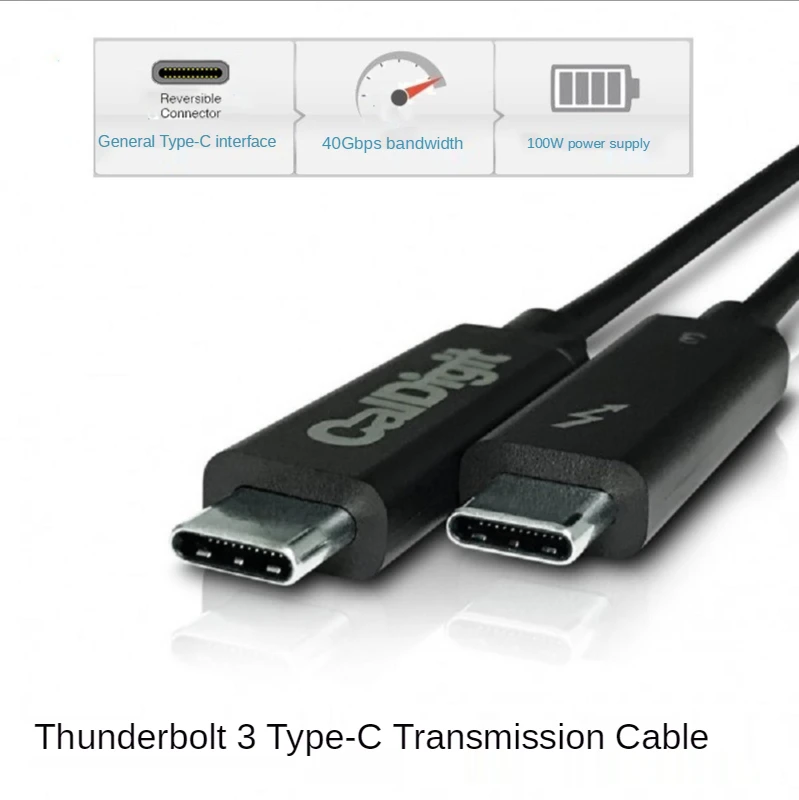 

Кабель передачи данных CalDigit Type-c, lightning 3, кабель для передачи данных, кабель lightning 3, кабель 100 Вт, теплоотвод 40 Гбит/с