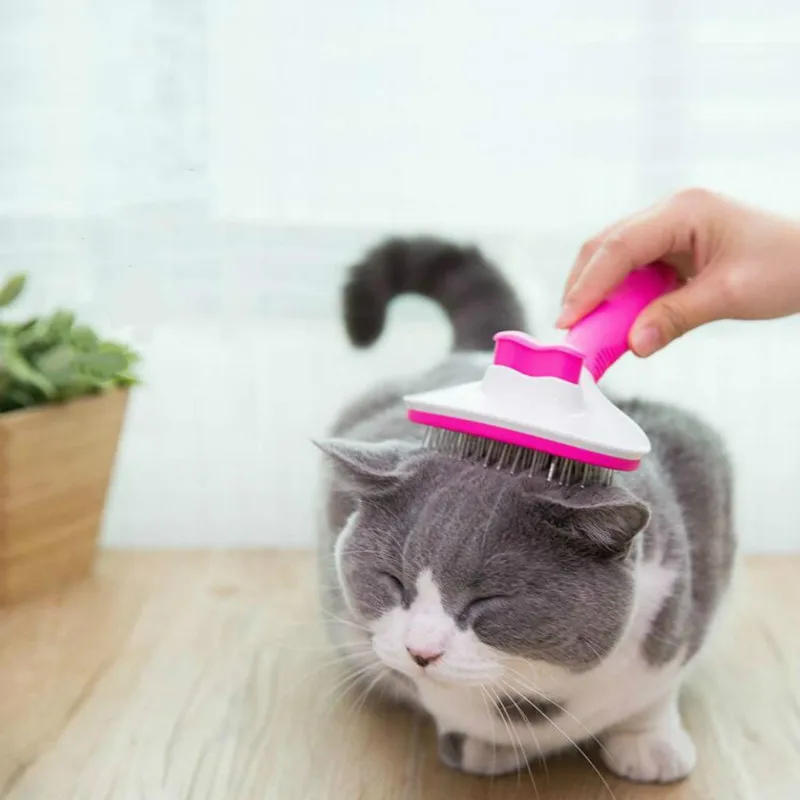 

Self-Cleaning Needle Cat Comb Hair Removal Dog Brush Shedding Floating Hair Flea Combs Accessories Grooming Supplies For Pet