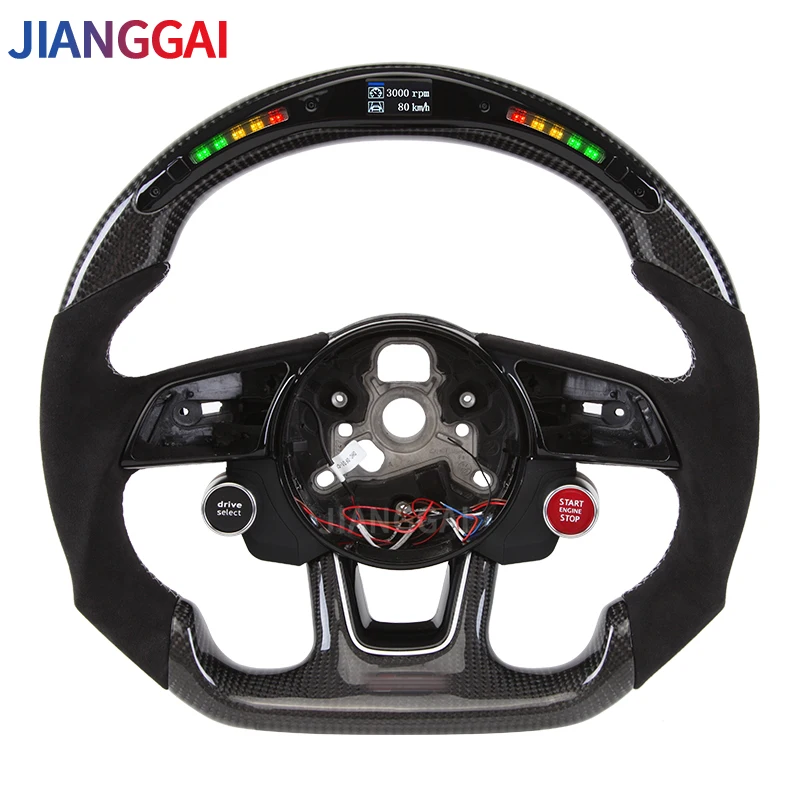 

Steering Wheel Fit For Audi RS3 RS4 RS5 S3 S4 S5 LED Shift Racing Wheel 2016-2020 Models