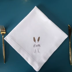 12 Pieces Customized Napkin Personalized Napkin Embroidery Logo On Napkin Monogrammed Napkins