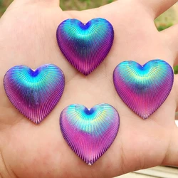 6PCS/lot 30mm Heart&Round AB Reisn shell Rhinestone Crystal for DIY Strass Wedding decoration -Y731