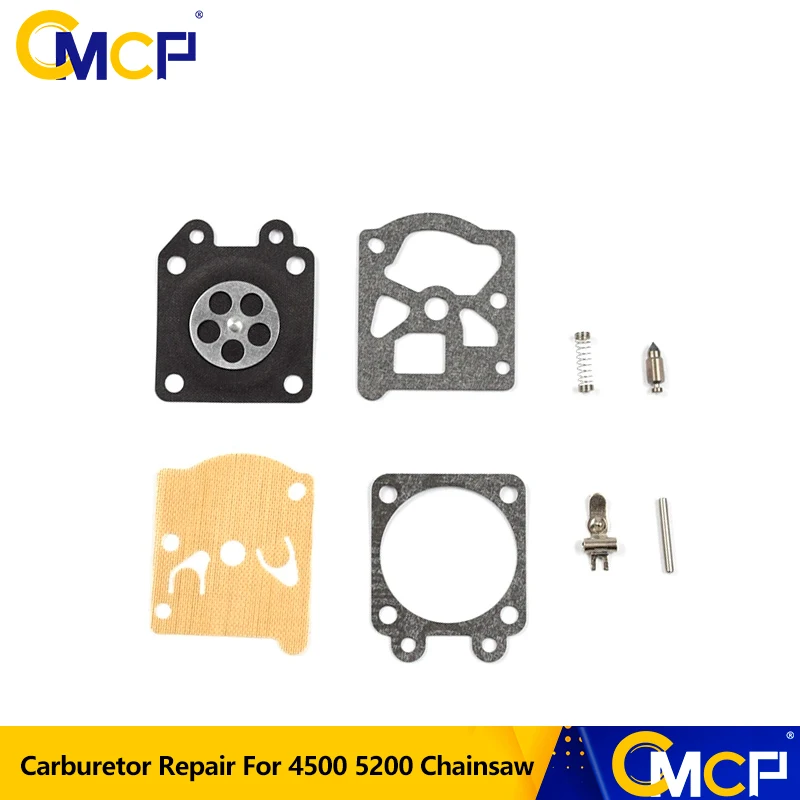 CMCP Carburetor Repair Kit for 4500 5200 Chainsaw Carburetor Diaphragm Repair Carb Rebuild Tool Gasket Set Chainsaw Repair Kit