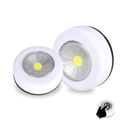 Sem fio LED sob a luz do armário, super brilhante COB, alimentado por pilhas, armário lâmpada da noite, armário, armário, cabeceira, cozinha