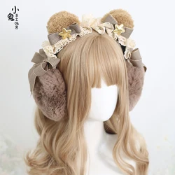 Soft of cute bear ear ear package female cat ears winter winter earmuffs earmuffs plush earmuffs warm ear warm