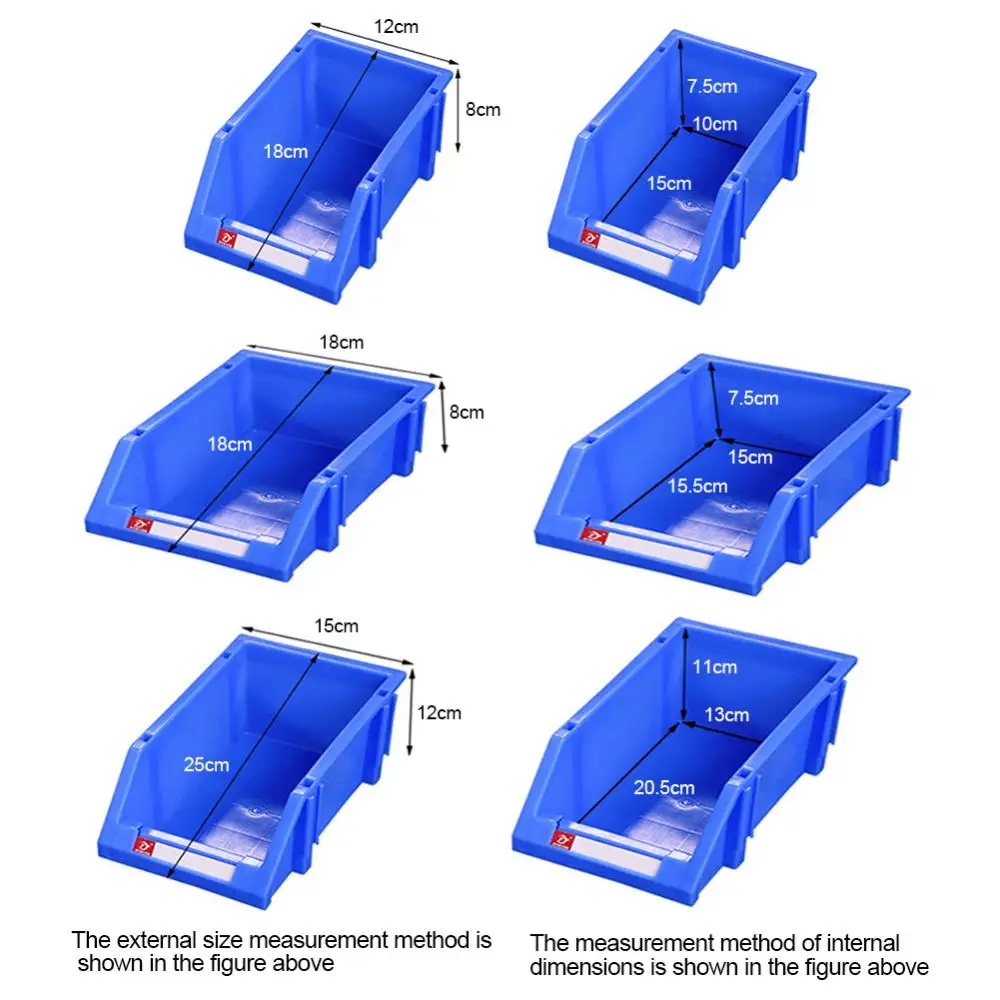 50%HOTStackable Plastic Small Parts Container Box Shelf Screw Storage Bin Organizer