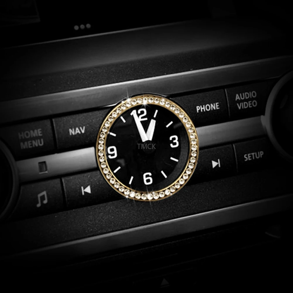 For Land Rover Discovery 4 Freelander 2 Range Rover Sport L320 Car Accessories Central Clock Table Watch Ring Trim Diamond Cover