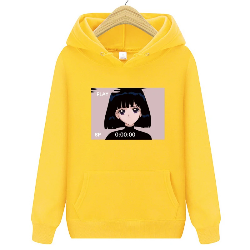 

Sad Girl Retro Japanese Anime Print Men Hoodies 2019 Fashion Hot Sale Funny Hoodie Male Pullover Hip Hop Streetwear Tracksuit