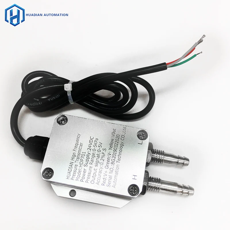 

air Differential pressure transmitter 4-20mA output 12-36vdc power supply -1kpa-+1kpa