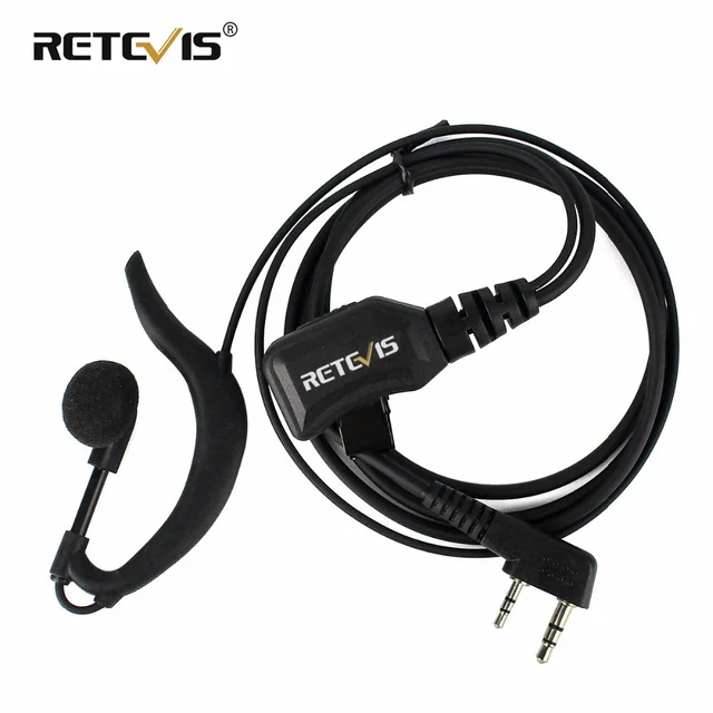Retevis EEK002 RT5R Walkie Talkie G-Type Słuchawka z regulacją głośności Słuchawka 2Pin PTT do BaoFeng UV-5R Quansheng UVK5