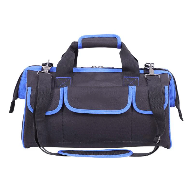 Borsa per attrezzi multifunzione borsa a spalla portatile borsa per attrezzi a doppio uso borsa in tessuto Oxford borsa per attrezzi impermeabile borsa per attrezzi per elettricisti