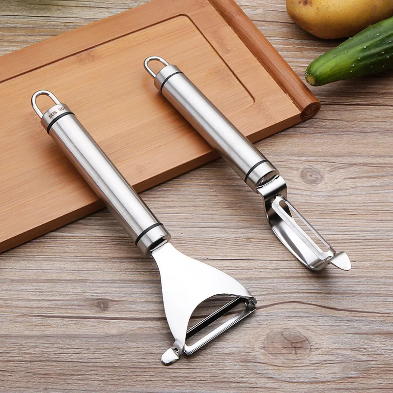 2 Styles Creative Fruit Vegetable Peeler Stainless Steel Potato Cucumber Peeling Knife Sharp Scraper Planer Home Kitchen Gadgets