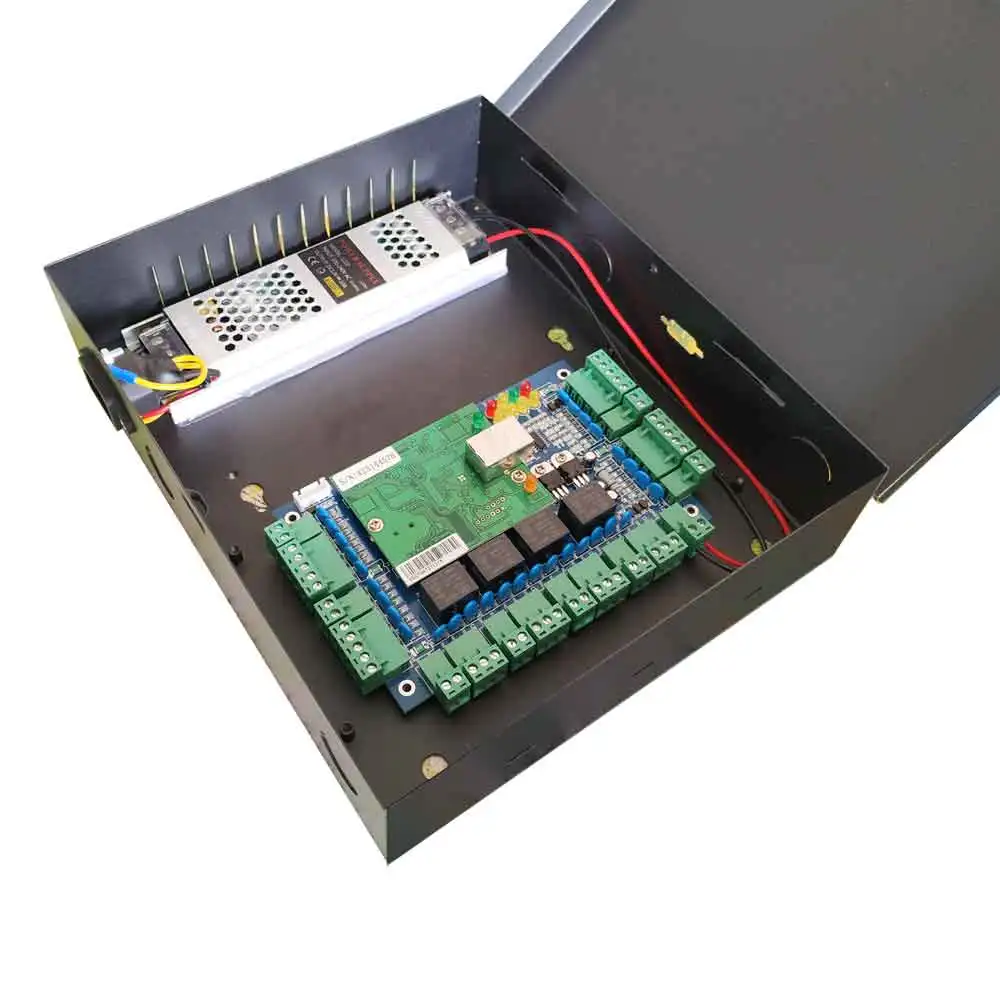 

32-Bit Tcp/Ip Four Door Access Controller Kit 10A Big Switch Power Supply Support Multi-Access Function Time Attendance,Sn:L04