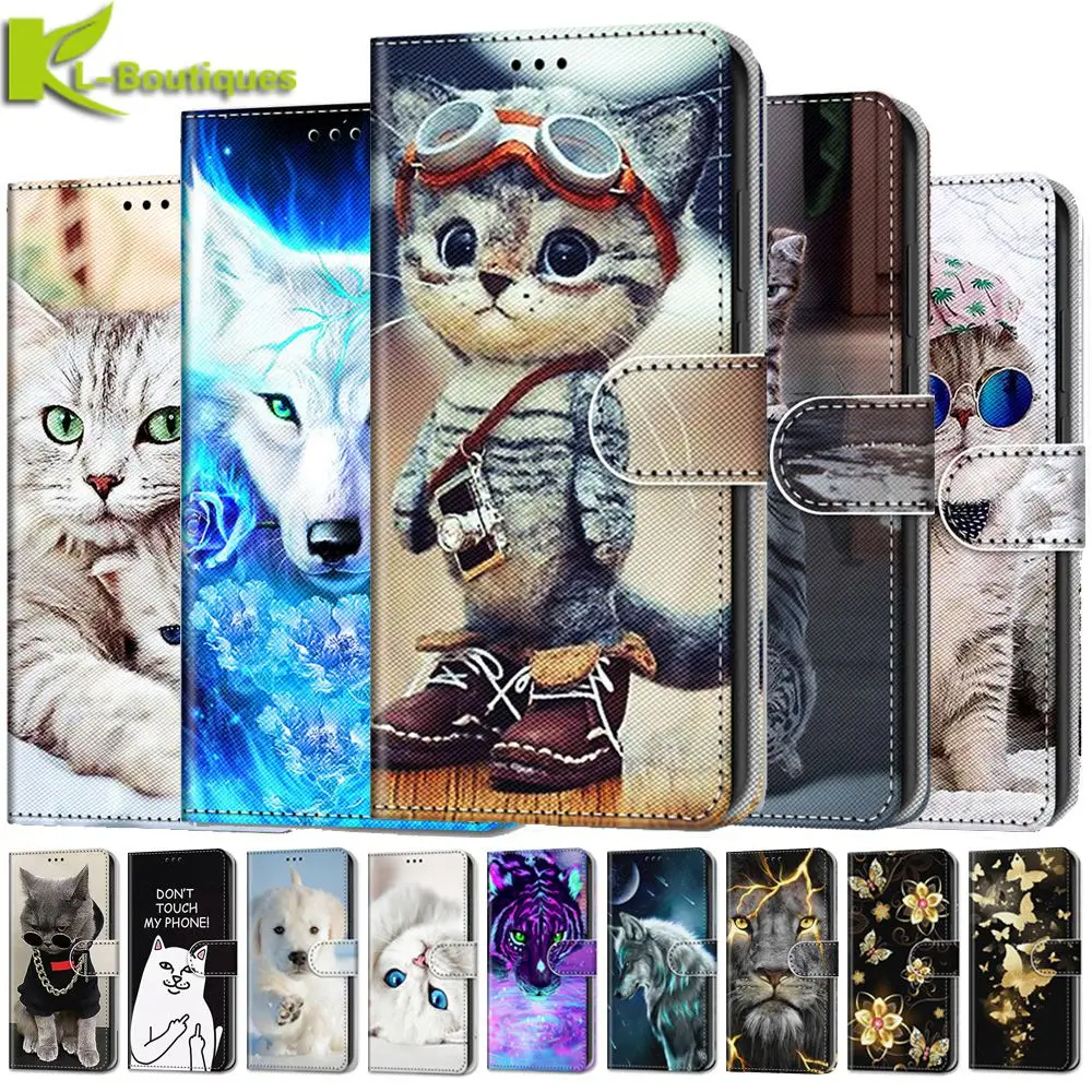 For Samsung Galaxy A03 Core Case Painted Leather Case on sFor Samsung A03 Core Phone Cases Galaxy A 03 Core SM-A032F Cover Funda