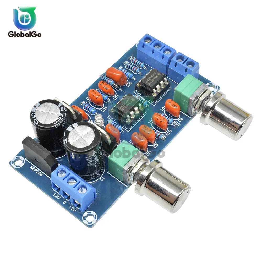 NE5532 Stereo Dual Channel Pre-amp Preamplifier Audio NE5532 Low Pass Filter Plate Signal Bluetooth Amplifer Preamplifier Board