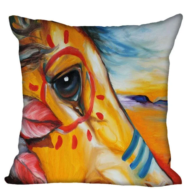 Fangma Spray-painted Cushion, Decorative Seat Cover with Zipper, Decorative Seat Cover for Car Seat, for Home Bedroom, Hotel Bed