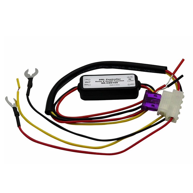 DRL Controller Auto Car LED Daytime Running Light Relay Harness Dimmer On/Off 12-18V Fog Light Controller