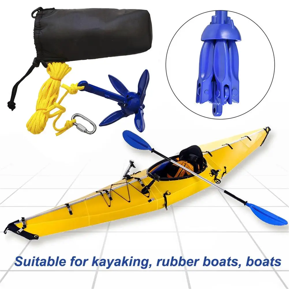 1Set Complete Kayaking/paddle Board Anchoring Kit Kayak Anchor Kayak Canoe Motorboat SUP Paddle Board Boat Anchor Dropshipping