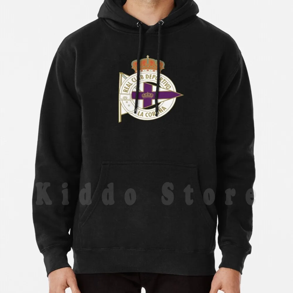 Deportivo de La Coruña Sudadera con Capucha de Manga Larga para Fútbol Soccer A Coruña A Deportivo Deportivo de La Coruña A