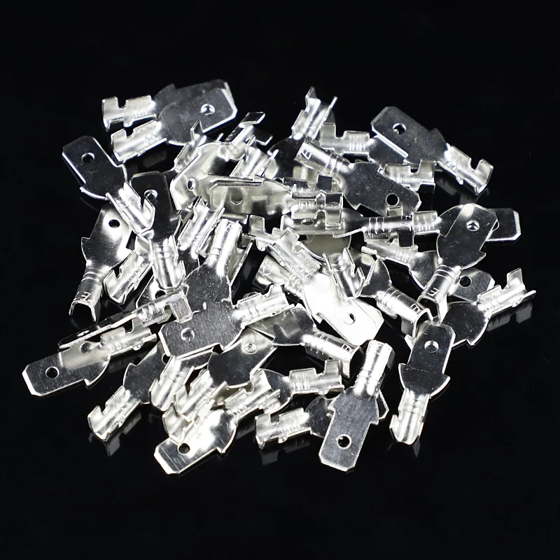2000PCS 6.3mm 6.3 Crimp Terminal Male Female Spade Connector Crimping terminals Cold press terminal 2.8mm sheath 4.8 male