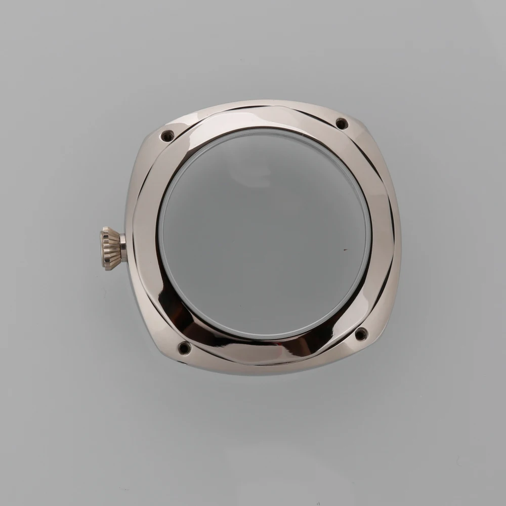 45mm polished stainless steel case hardened mineral glass fit 6497 6498 ST 36 Molnija movement Watch Case