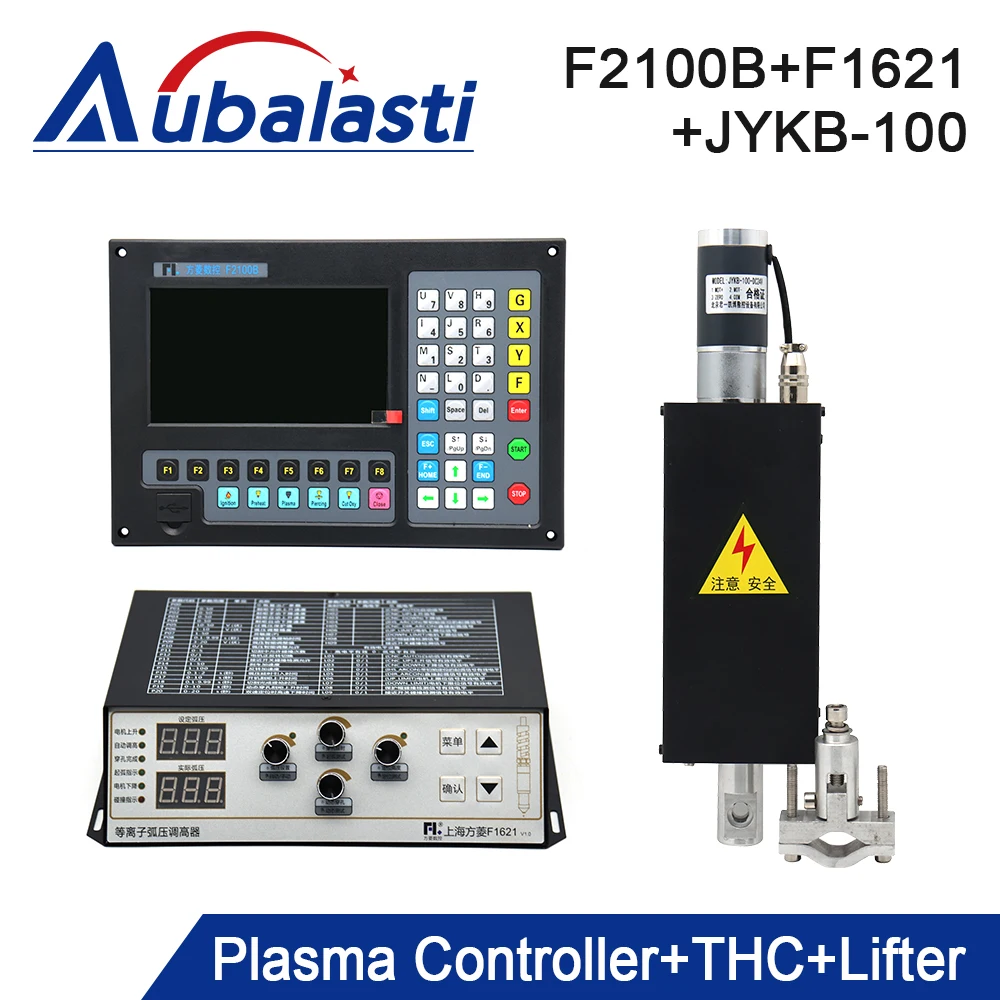 

Aubalasti 2Axis Plasma Torch Height Controller+THC+Lifter Kit F2100B+F1621+JYKB-100 use for CNC Flame Plasma Cutting Machine